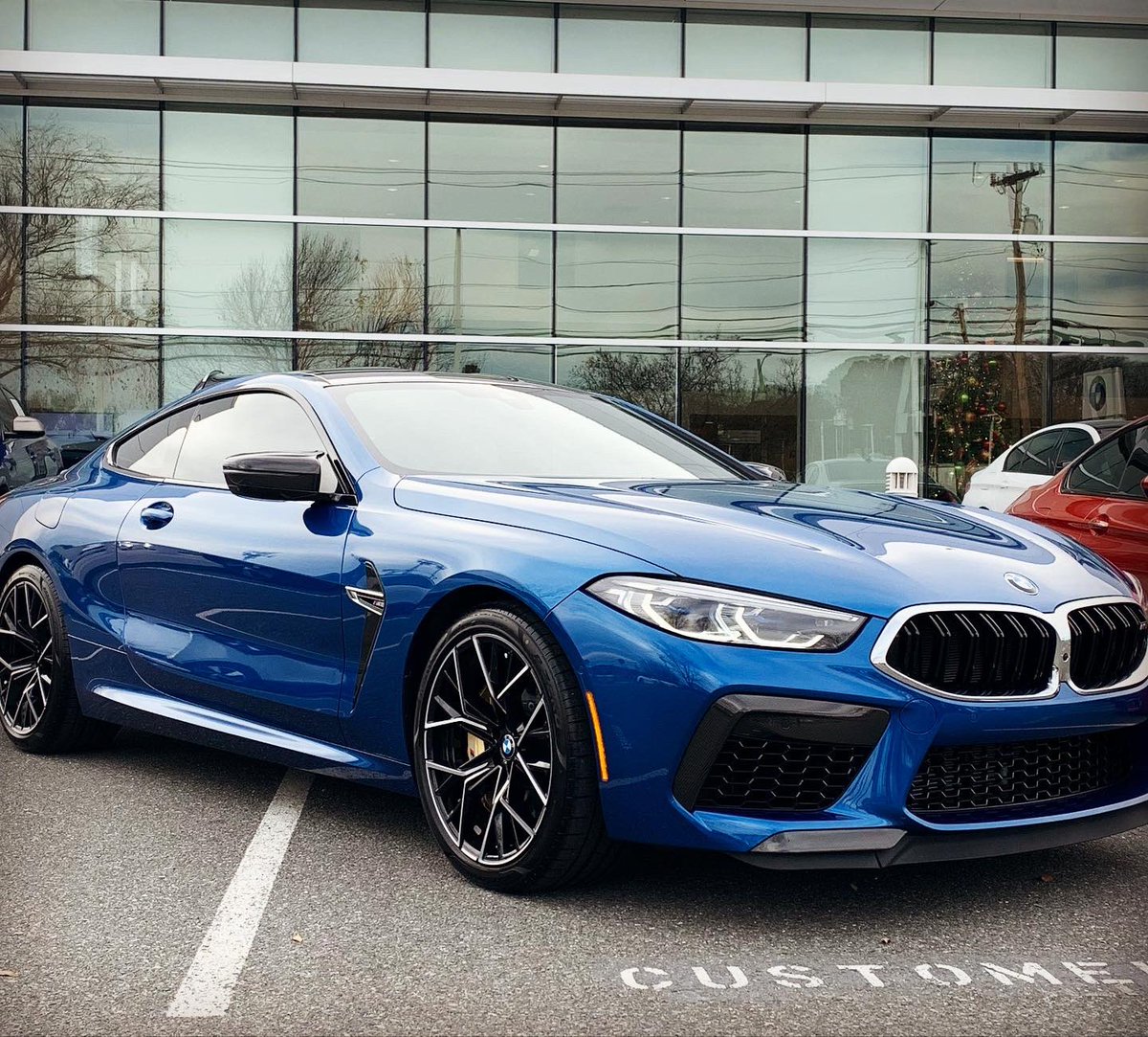 HendrickBMW's tweet photo. In with the new, out with the old! One of our customers traded in his old M6 for this stunning Sonic Speed Blue 2020 BMW M8 ๐คค #sonicspeed #M8 #bmwM8 #mthemostpowerfulletterintheworld #hendrickbmw #BMW #bmwusa #ultimatedrivingmachine #2020bmw #bmwroadhome #roadhome https://t.co/bacnJbzvQW