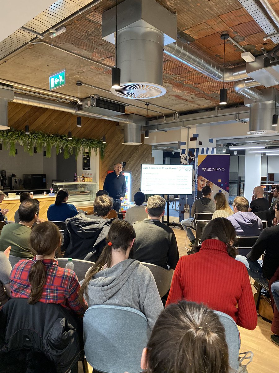 Great turn out for the inaugural #DataScience at River House event hosted by <a href="/bndouglas/">Brian Douglas</a> from <a href="/CodingFury/">Coding Fury</a>. Some great companies and speakers sharing their ideas and thoughts on what is an exciting area of growth in #Belfast