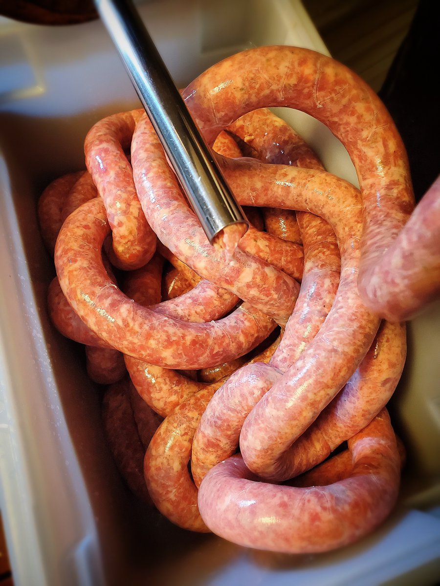 Making lots of homemade sausage for our 3 stops today! Will we be seeing you there?😀