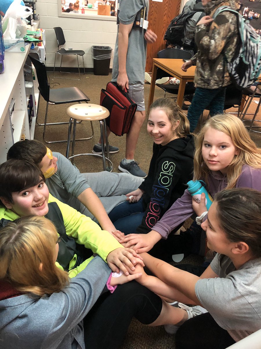 jacquiemarshall's tweet photo. Pres and VP of @PlayUnified set up a “Night at the Museum” game for us! Good friends, good times! #playunified #unifiedclub #middleschool #includeeveryone #choosetoinclude @DMS_AlexMN @amyjostaples @LukasGotto https://t.co/qh1vo7i4Hd