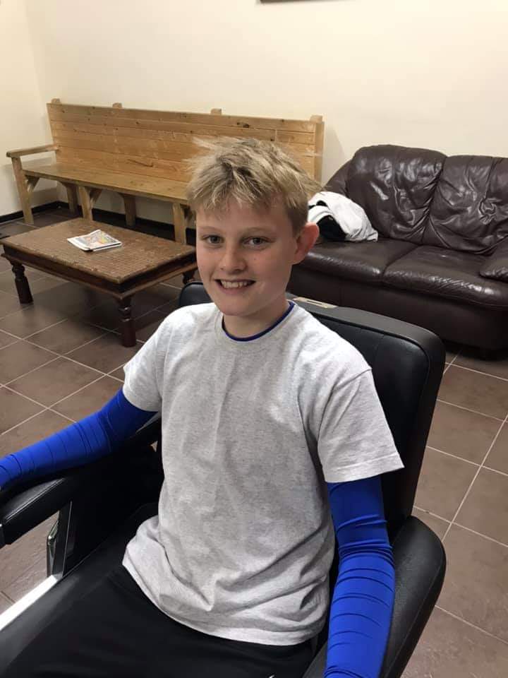 OutwoodPortland's tweet photo. Amazing fundraising for @TeenageCancer by one of our year 8s Mattie W. Mattie has shaved his head to raise money. Total stands at £500 and rising #forlulu #proud @blundellsj https://t.co/piBayxEmUg