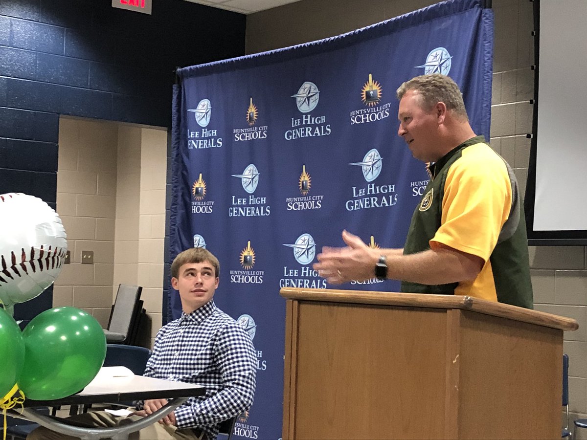 SGoglin's tweet photo. Congratulations to senior Noah Watkins for signing to play baseball at the next level! We’re so proud of you &amp; wish you all the best in the future!!! #BishopState #GreatThingsHappeningAtLee @twoods52 @leehighhsv @HSVk12 https://t.co/BNJJfv9wgN