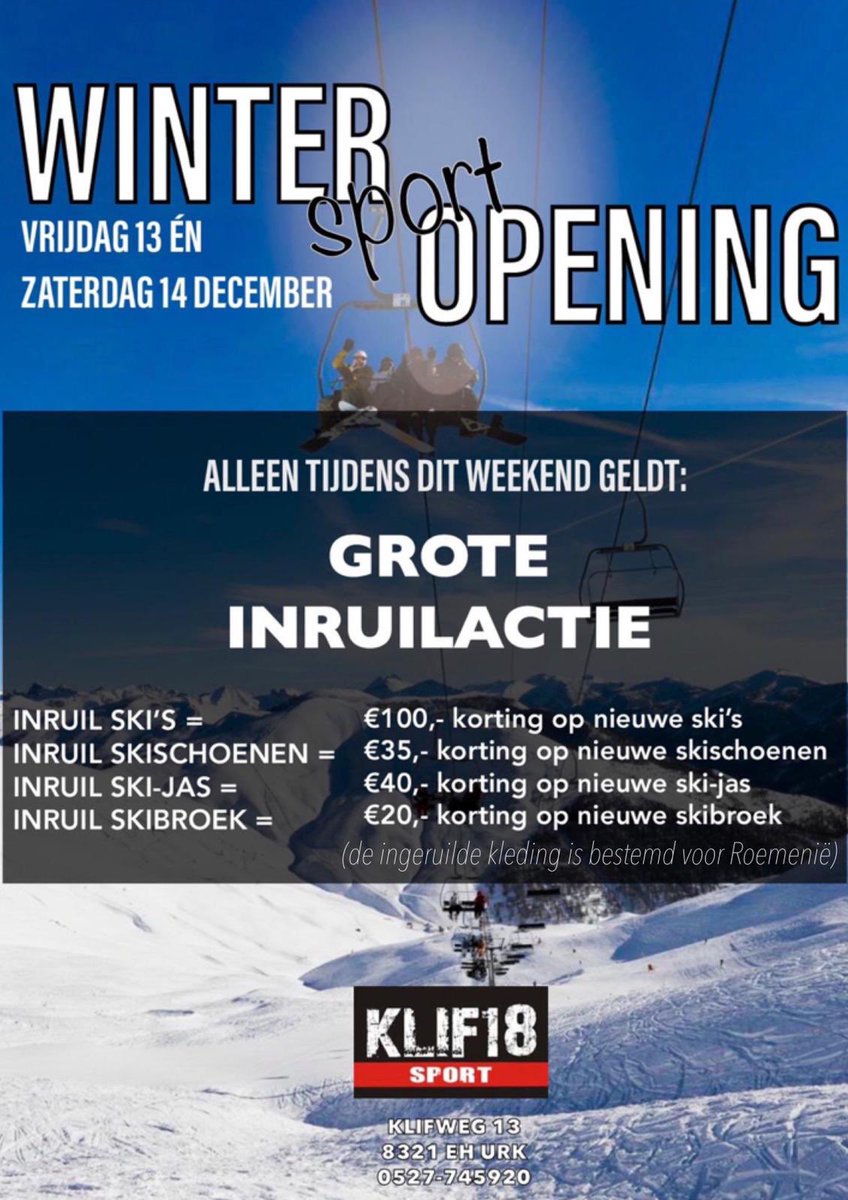 Kom naar onze WINTER OPENING!!
