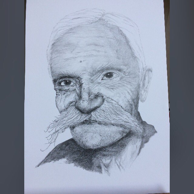 e_hemming_art's tweet photo. #wip photo of a drawing I did a little while back. This is actually a drawing of another drawing that the lovely customer saw whilst they were on holiday in Cyprus.
#workinprogress #cyprus #moustache #drawing #pencil #portrait #portraitartist #art #artist #ehartandportraiture https://t.co/YSRx6OTDcR