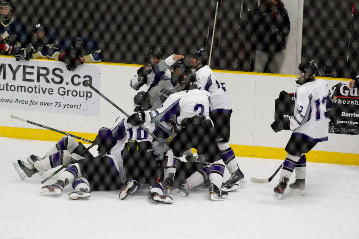 ldhmrlind's tweet photo. Boys' Hockey win league championships for the first time in school history with a 3-2 OT win vs @StJosephOCSB! 🏆🏒@ldhathletics https://t.co/2MGZh0OYQI
