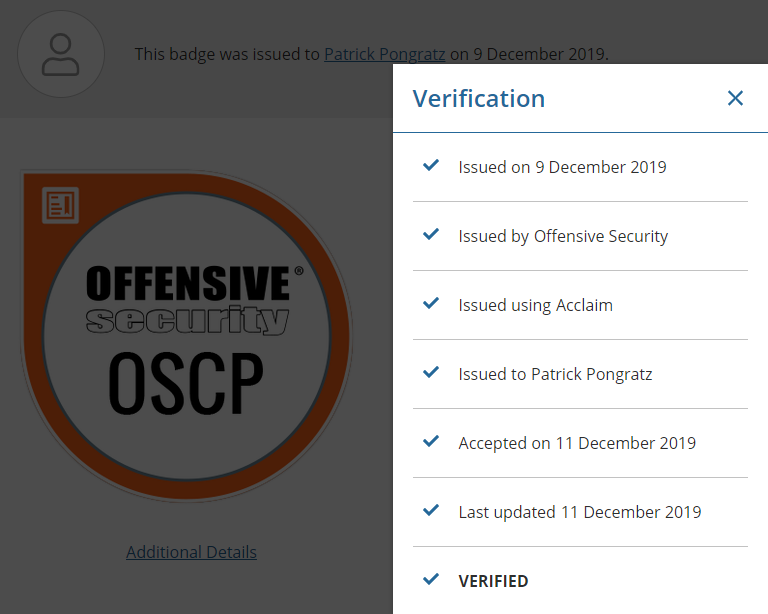 cyberoida's tweet photo. I tried harder ;) @offsectraining thank you for the great learning experience, for all the rabbit holes and wonky stuff in the labs. It was so worth it! #OSCP #tryharder #offsec #offsectraining #cyber #certification #pentesting 😀 https://t.co/xYOZUCrMBf