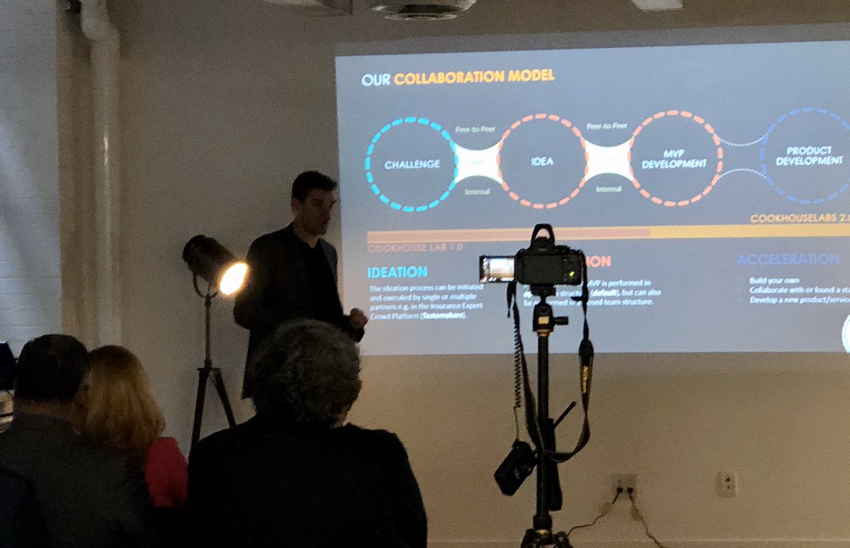 TalentImpactID's tweet photo. At the launch event @CookhouseLab 2.0!
Sven Roehl, Co-Founder @CookhouseLab shares the collaboration approach to engage innovative thinkers to solve industry problems to make insurance better!
#MakeInsuranceBetter https://t.co/88UUXk5VU5