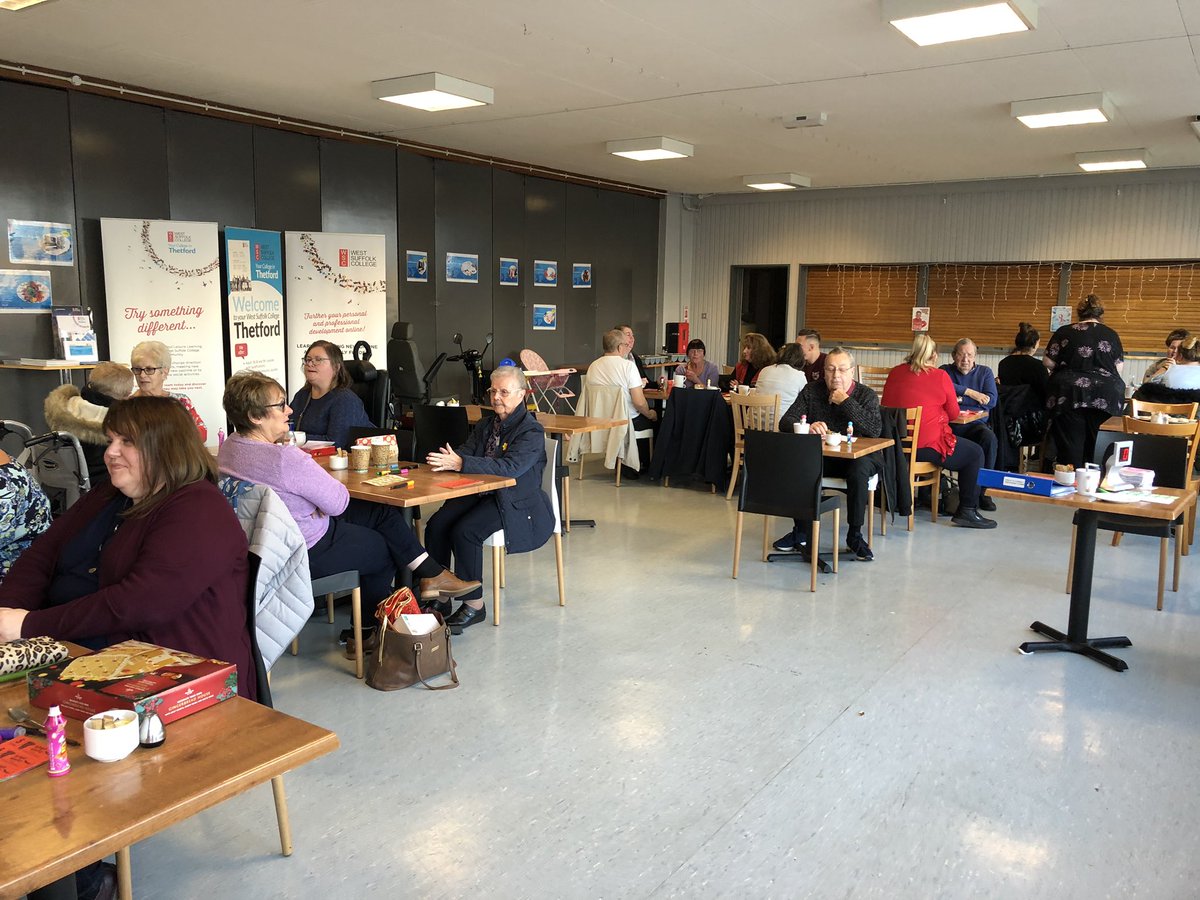 Super afternoon bingo session today as part of our #SpaceToConnect project supported by <a href="/Coop_Foundation/">Co-op Foundation</a> - pleased to have <a href="/WestSuffolk/">West Suffolk College 🏳️‍🌈</a> along to talk about range of courses taking place at CBC.