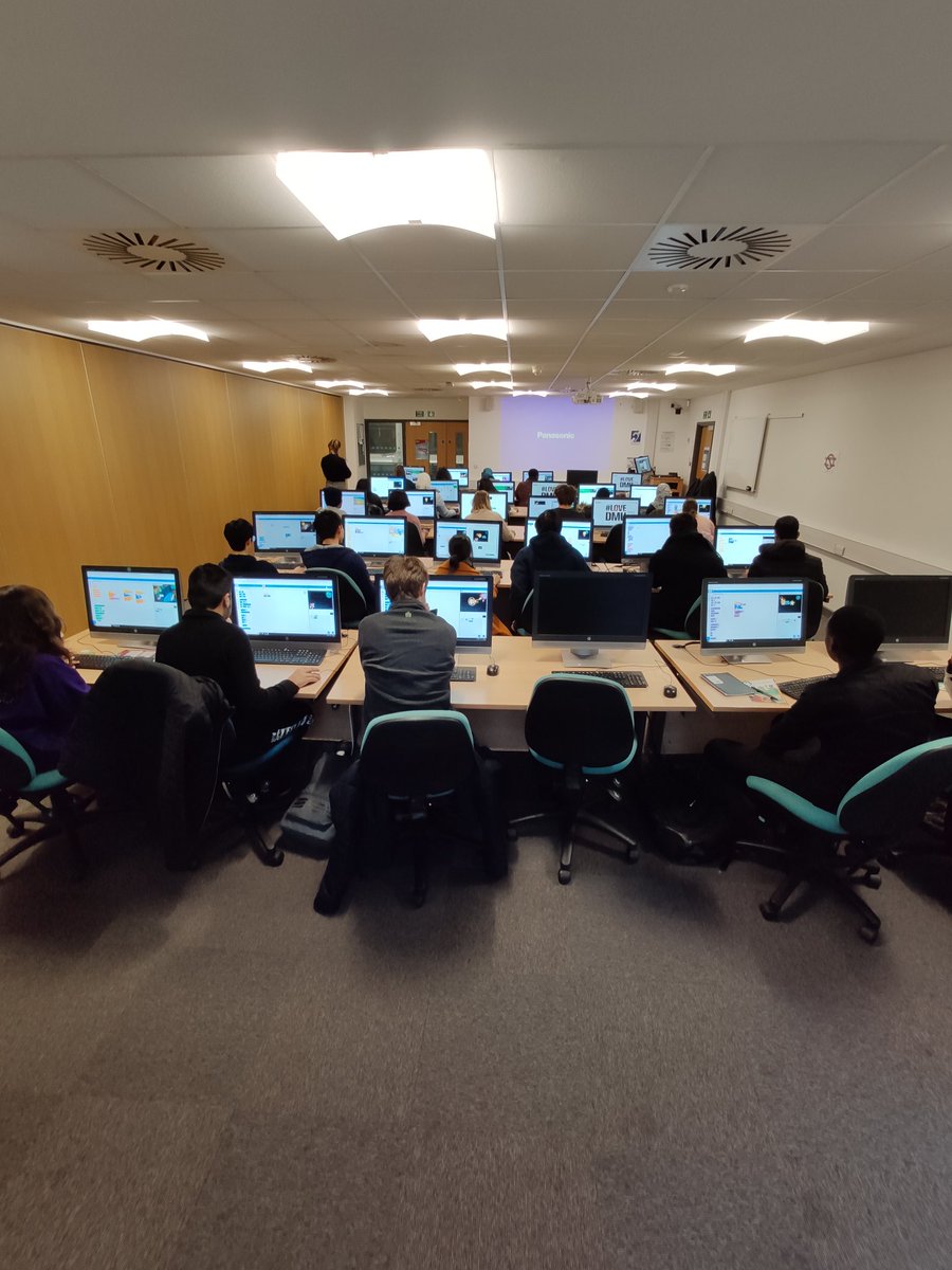 CodeClubEMids's tweet image. A huge thanks to Laura in the DMU Local team for inviting me today to run a @codeclub workshop with students. We're in our third year of working with @dmuleicester and the work Laura is doing to match students with schools is fantastic.
@DMU_Engagement
