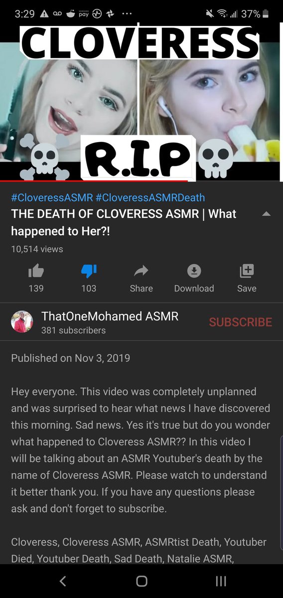 Asmr overdose cloveress Why was