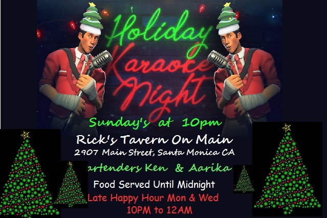 #Karaoke #Sunday 10PM @Rickstavernmain #SantaMonica #WEstside #Venice #Malibu #Food #Kitchen open until #Midnight #Google