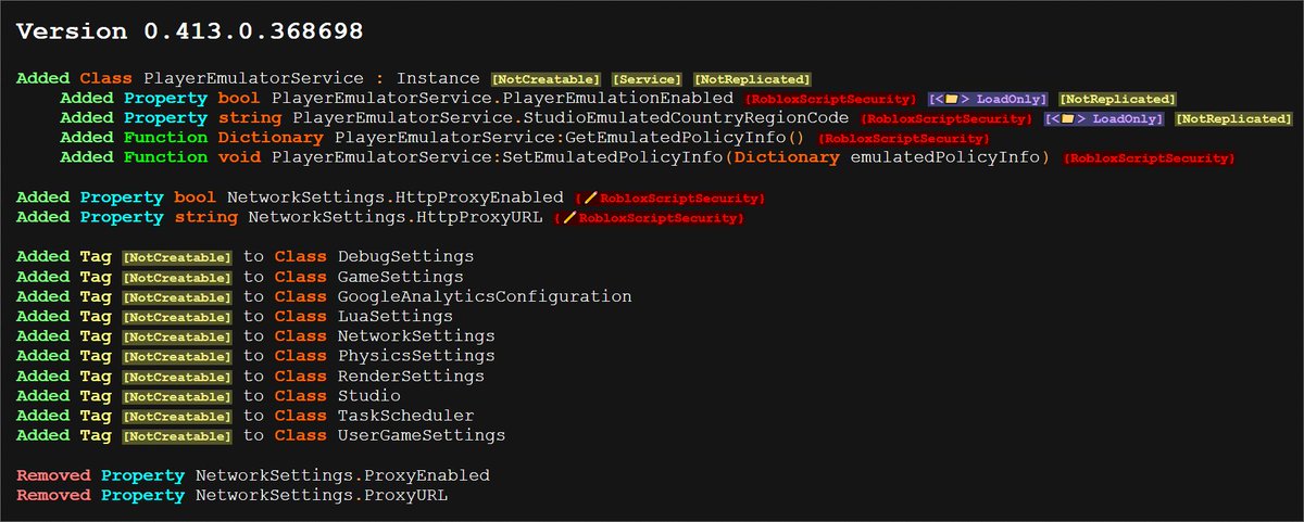 Max ツ Blm On Twitter Today S Api Changes For Roblox V413 Roblox Robloxdev Https T Co Csflg8wgbq - roblox studio network settings
