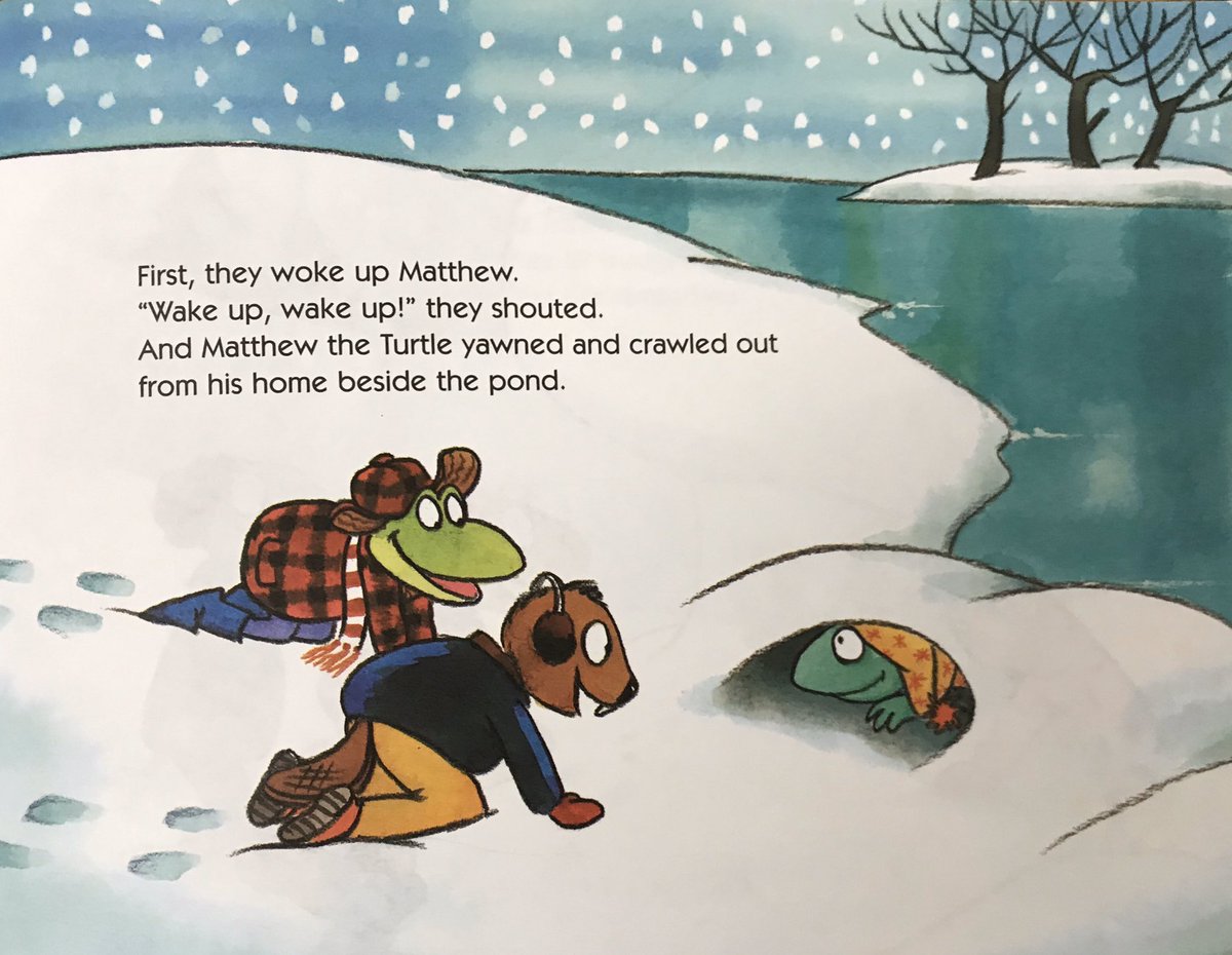 FDK101Valentine's tweet image. A.B made a text-to-world connection today when she noticed that Froggie, Mathew the turtle and Travis the bear are all hibernating animals in the story!! 👍🏻 🐸 🐢 🐻 #ScienceConnection #Literacy @ValentineDPCDSB