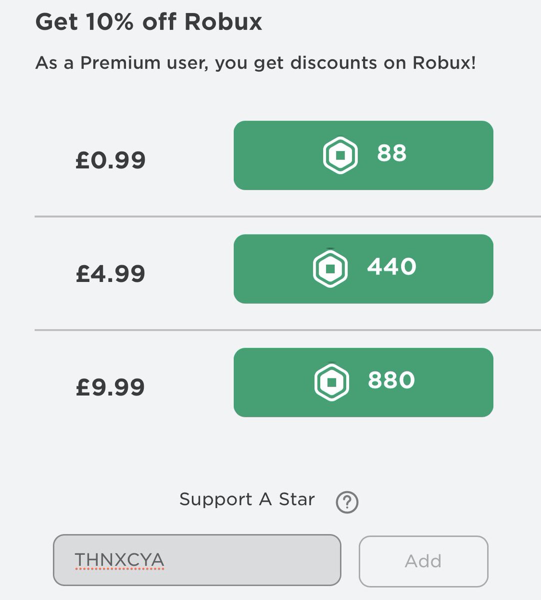ThnxCya on X: Roblox added Star Codes to mobile app! Hugeee