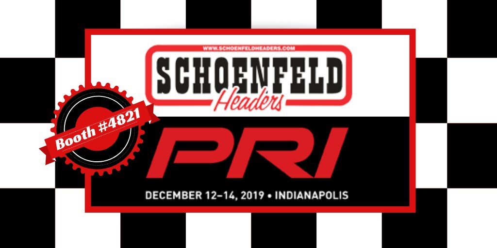 Come by and see us starting tomorrow! Doug, Dennis, Dennis Jr, and Mark will all be available to answer any header questions you might have. We're in booth #4821 in the Yellow Hall!

#PRI2019 #SchoenfeldHeaders #Headers #Racing #HorsePower #PerformanceRacingIndustry