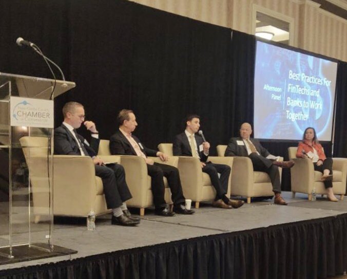 crossriverbank's tweet image. Our own @EShvartsman joined partners at @MarletteFunding for the @NCC_Chamber’s #FintechForum to discuss best practices in #Fintech #Bank partnerships together with @FSFL302 @JohnCollins @WSFS @CollegeAveLoans