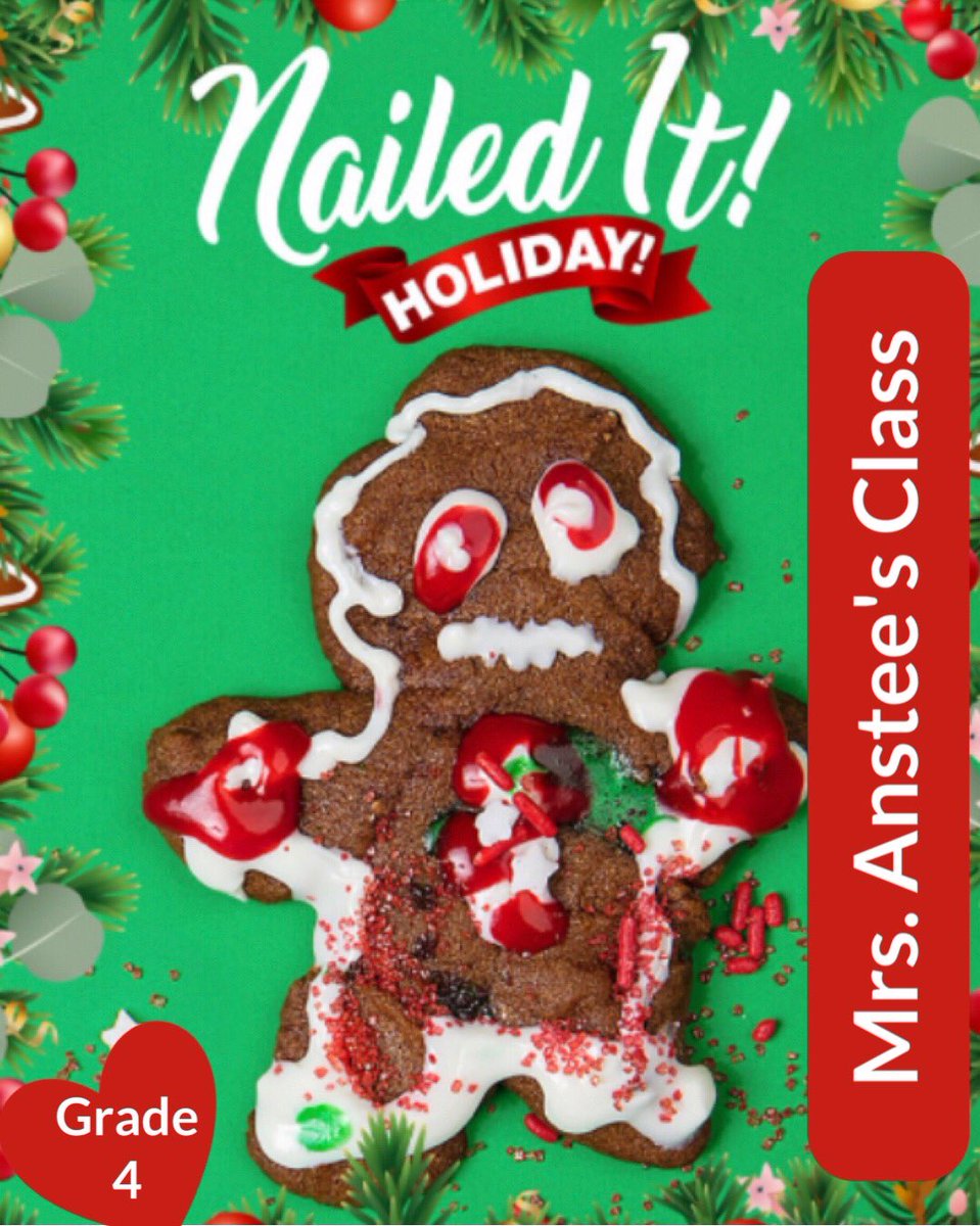 Part 3- ‘ Nailed It- Holiday Edition Grade 4’.  Design Challenge- Decorating Gingerbread People.  5 Groups. 5 different designs.  1 Winner per Group! 🙌 <a href="/StFaustinaES/">St.Faustina Mississauga</a> <a href="/DPCDSBSchools/">Dufferin-Peel Catholic District School Board</a>