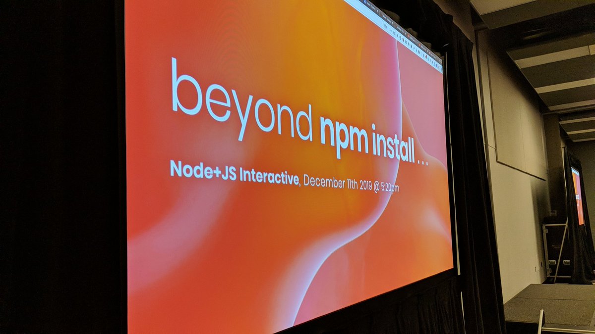 darcy's tweet image. About to go live here @ #NodeJSInteractive