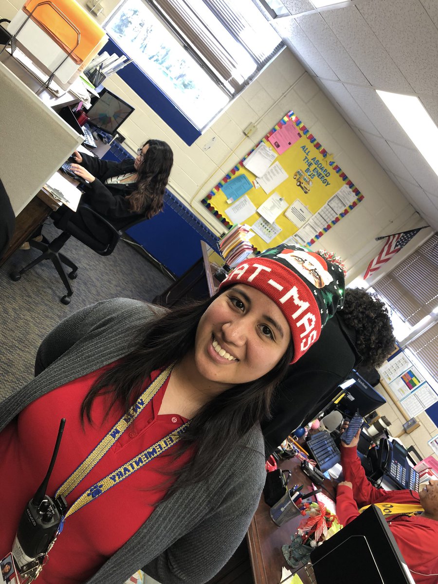 PrincipalDrH's tweet image. Let’s go Wildcat Nation!! From holiday hats to festive socks our staff  rocks! #Holidaze #WildcatWave20 🐾 #pawapproved