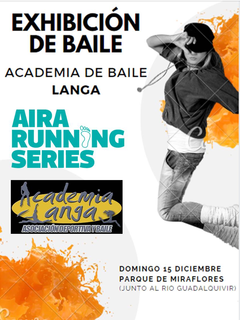 Es un placer poder disfrutar de esta maravillosa academia de baile, que endulza y anima como nadie, nuestras magnificas carreras.
Ven a bailar el próximo domingo desde las 10h junto al Parque de Miraflores y pasa una mañana inolvidable con AIRA RUNNING SERIES Y Academia LANGA.