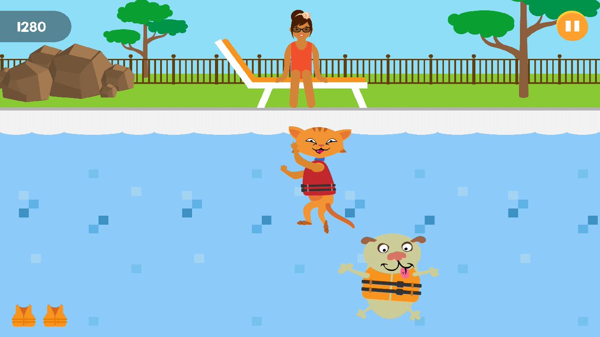 poolsafely's tweet photo. Check out Splish and Splash enjoying the pool! But they know pool time can only happen when an adult #WaterWatcher is present. Your kids can learn these #safetysteps and more when they play on the #PoolSafely app downloadable here:  https://t.co/DGAYM4sVxR https://t.co/sBFsprSHjy
