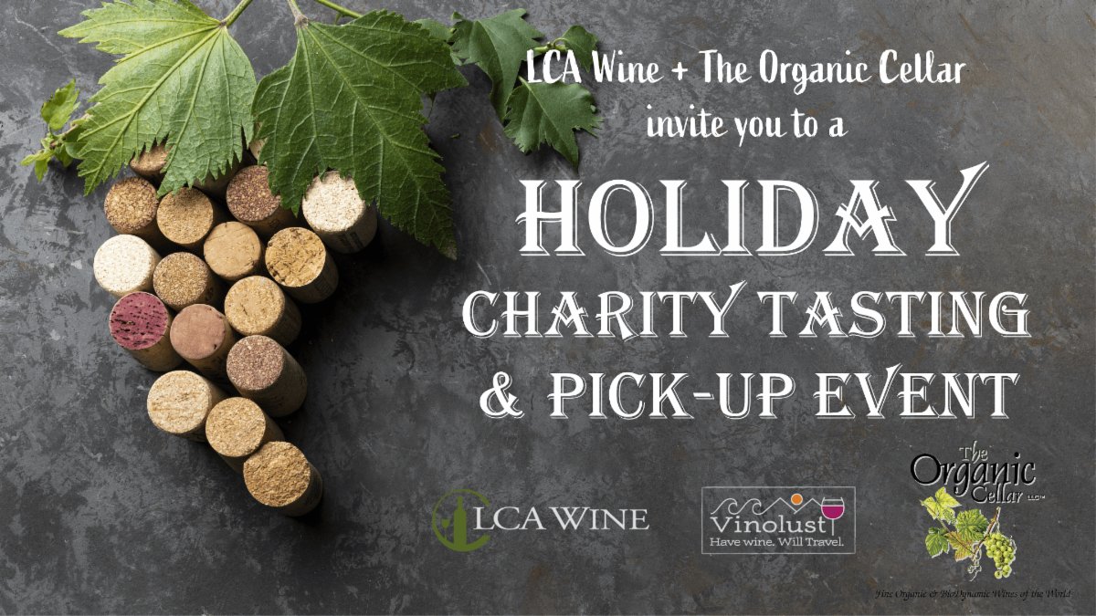 This Saturday celebrate the season by tasting wine for a good cause with LCA Wine and The Organic Cellar! conta.cc/2PfgOEe