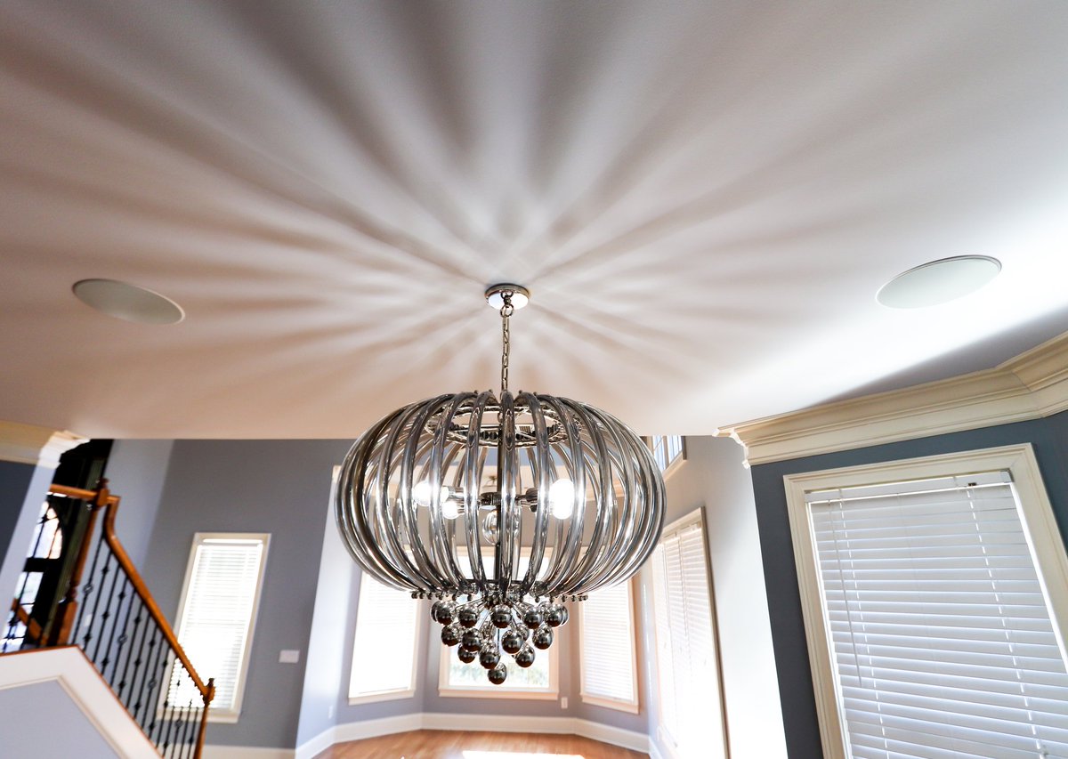 CIDesignAV's tweet photo. Binging in the Holidays with music in every room! In this pic we have two sonance invisible trim in ceiling speakers installed in a dining room. We also added 3 more zones. All zones are being controlled by the press of a button on your phone or ipad. Call us today to find out. https://t.co/UXDF4a7If2