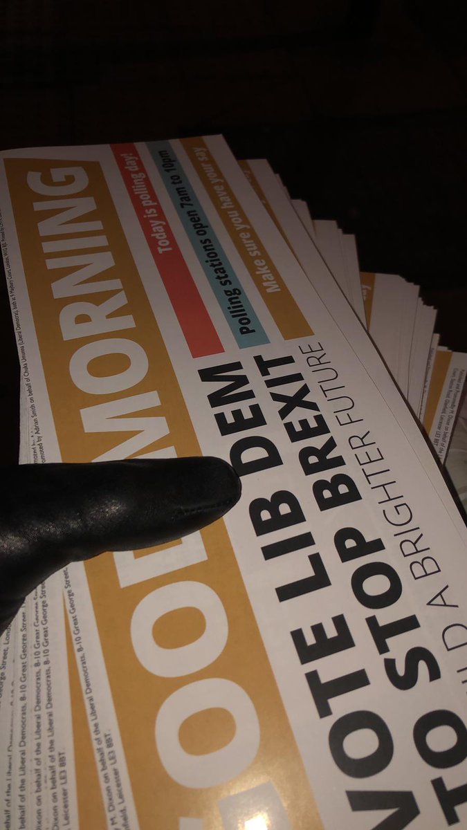pabarton1's tweet photo. A little late night delivery for @WminsterLibDems - every vote counts as it is neck &amp; neck for @ChukaUmunna vs the Tories so remember to Vote tomorrow! https://t.co/yezObWLzBs