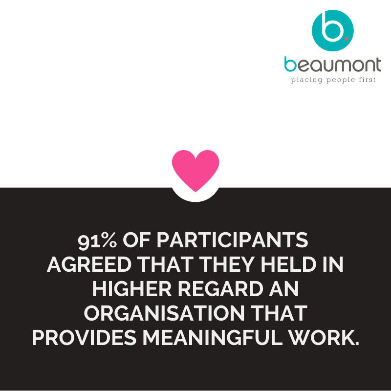 BeaumontPeople's tweet photo. Is providing 'meaningful work' important to individuals? Well findings from our Meaningful Work Survey show it is extremely important and something employers need to consider!

Our Meaningful Work Insights Report 2019 is now available to download! https://t.co/nbEgzvkUhf https://t.co/54uEMymzuj