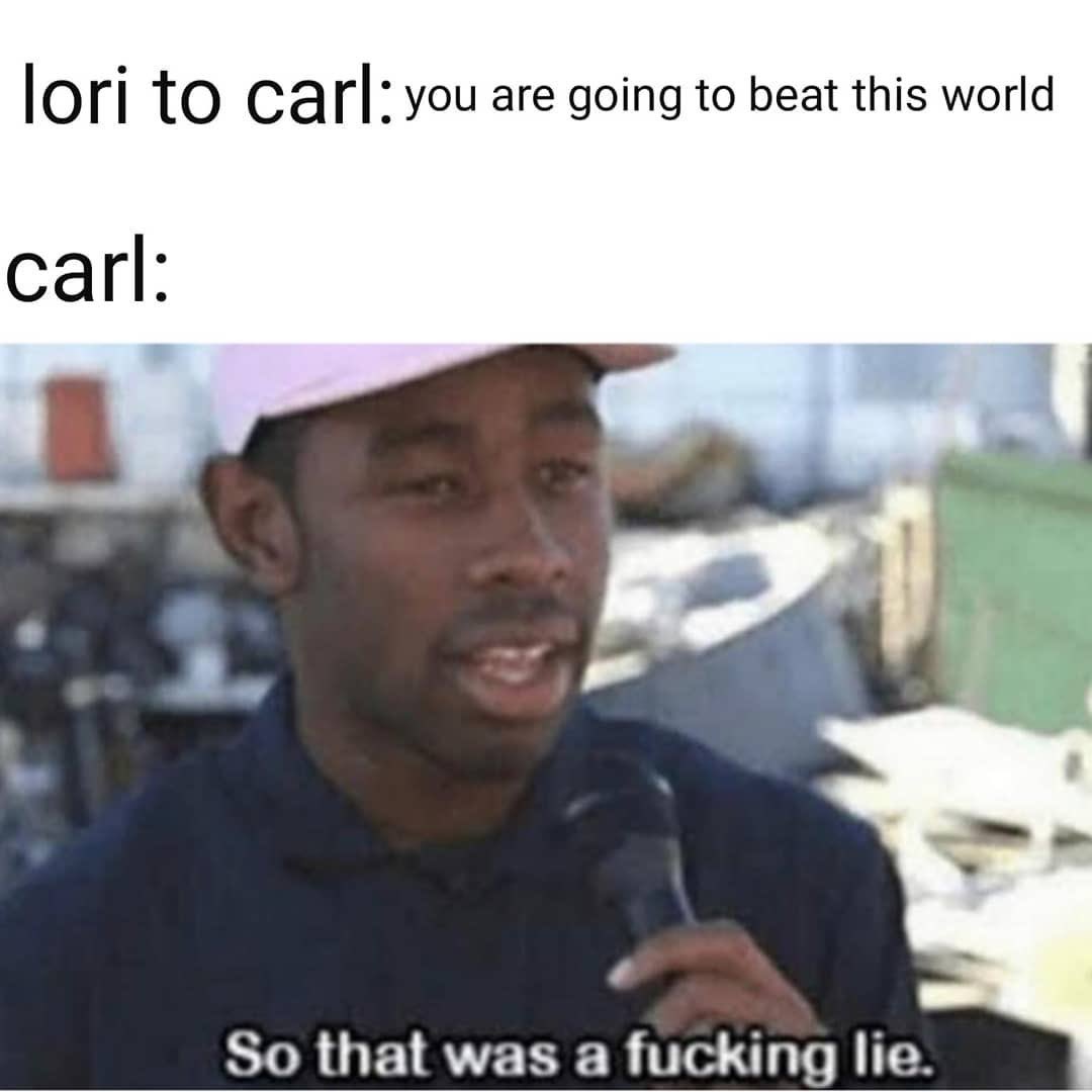 TheHonestTake's tweet photo. Miss you, Carl π’
#twd #twdmeme #twdmemes #TheWalkingDead #twdfandom https://t.co/rbJwSyL7bN