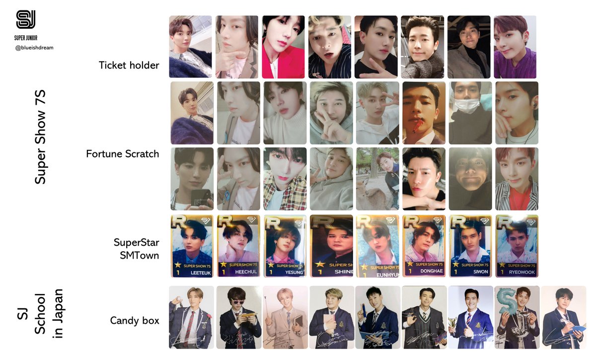 I tried to compile all 2019 Super Junior photocards. I tried my