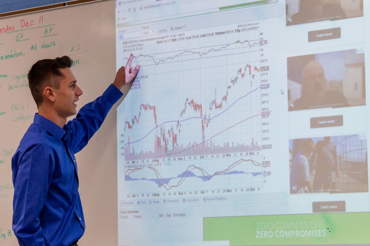 shs_spartans's tweet image. Wednesday, December 11:
Future Investors Club met today to learn about technical analysis &amp;amp; discuss current trends in the stock market. They use a stock market simulation app to practice buying &amp;amp; selling real stocks. They compete against each other in friendly competition. 📈📊