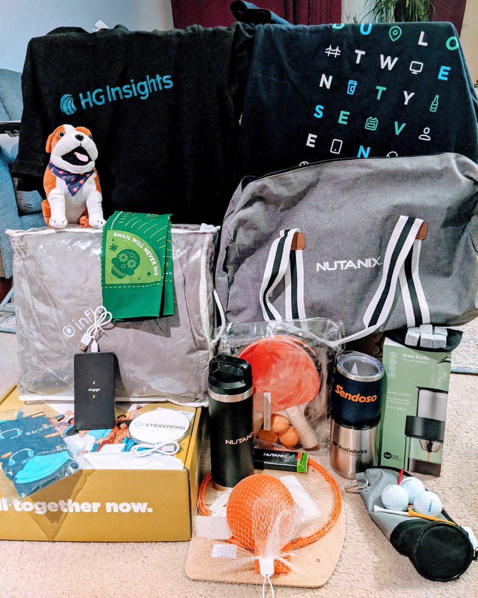 selinamb's tweet photo. Holy hell, @sendosohq! Y'all don't mess around when you put together a swag kit! I've had a rough few weeks and this was an awesome pick-me-up. Can't wait to share it with my @ontariosystems team! #swagforce https://t.co/QscBcist86