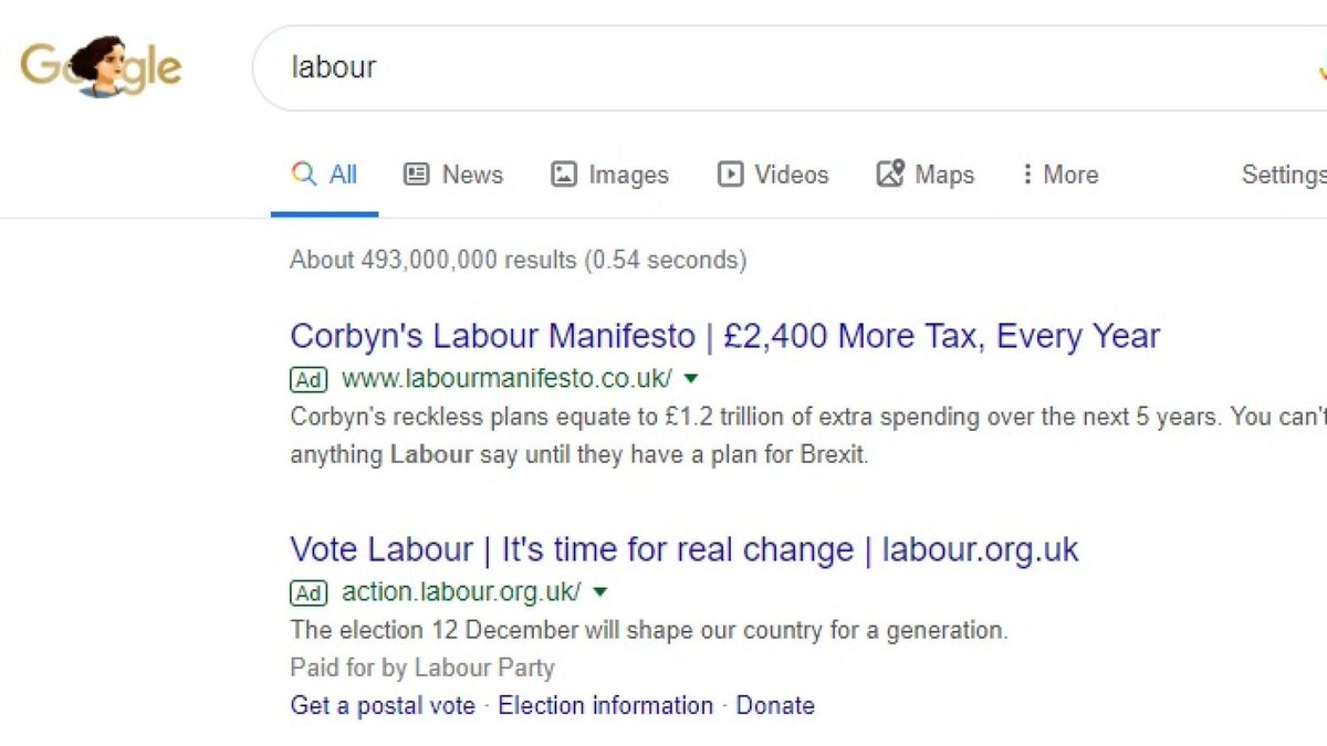 8. Remember the Tories’ spoof Labour Manifesto site? With my reporting soulmate  @ajmartinsky, I revealed that Google had breached its own rules by running an ad for it without a disclaimer https://news.sky.com/story/google-breaches-own-rules-with-undisclosed-tory-attack-ad-11866416