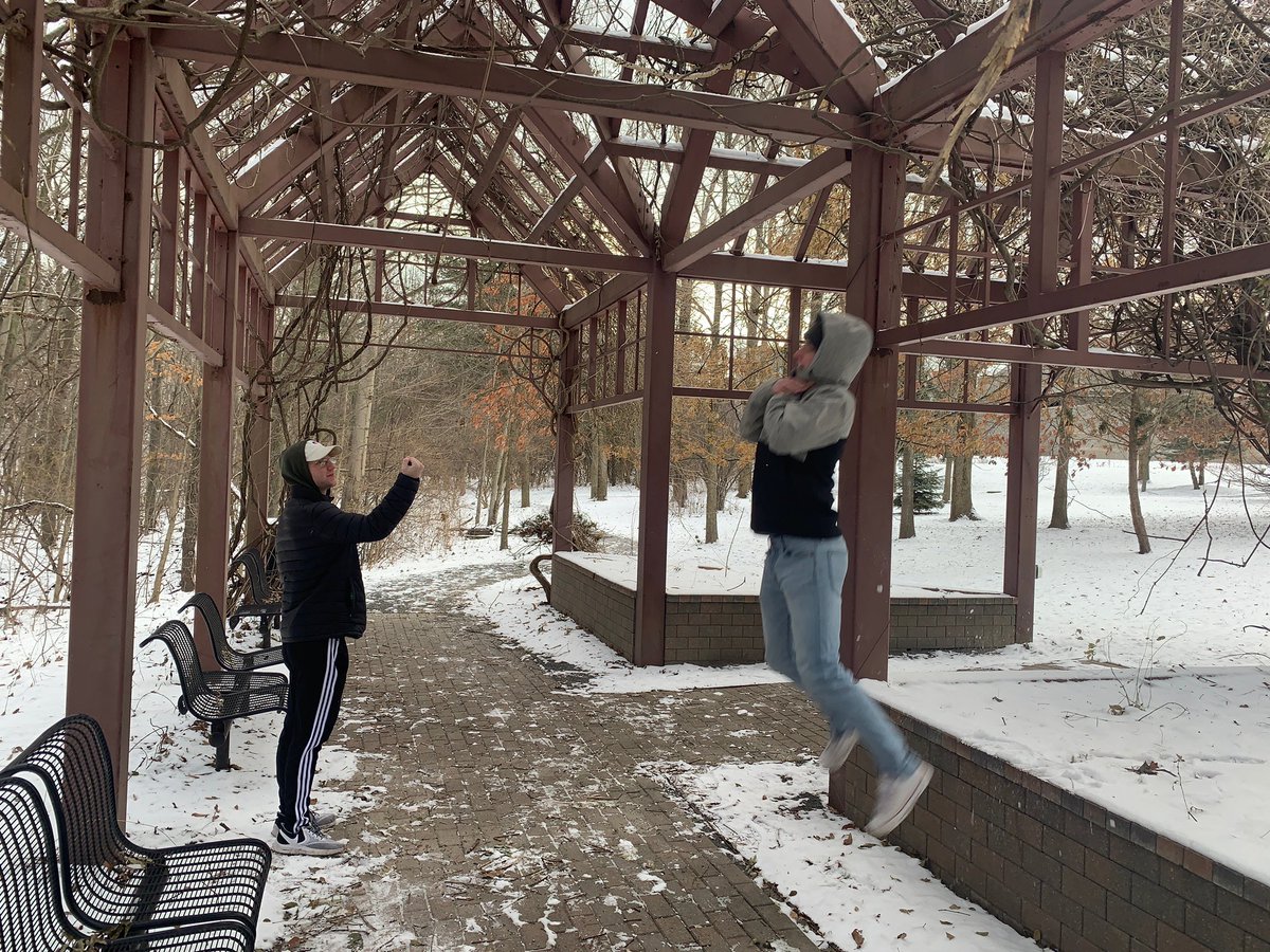 megamason98's tweet photo. My Final project also gave me the opportunity to recreate some vintage memes like “vadering”. Here I’m am “Vadering” @ludwick29 because he is weak. #Procrast #CAP105GVSU https://t.co/nfKt9Ssgb0