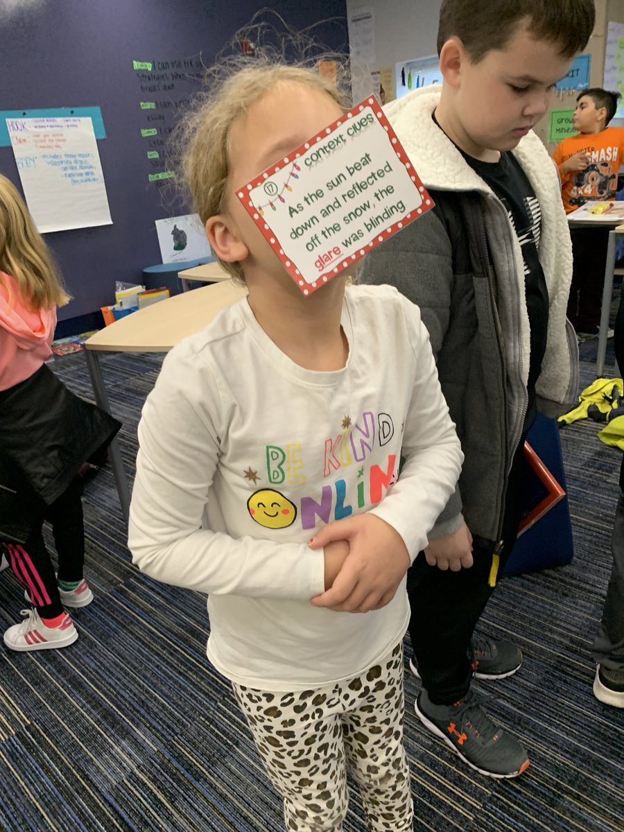 MrsHankLC's tweet photo. some little WINN time fun this morning, students had to pick up the #ContextClue task cards with their π and take it back to their group to figure out the unknown word! @RogersFrisco #RogersFrisco2019 #FISDlearns #OurFISDstory https://t.co/dCOGnTboCl