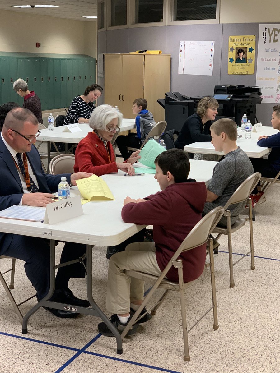 YorkSuburbanMS's tweet photo. Today’s BizTown Interviews for 6th grade were a huge success.  Thank you to all the volunteers who came to interview our students. #ysmsgotpride https://t.co/rg1Hr9LinG