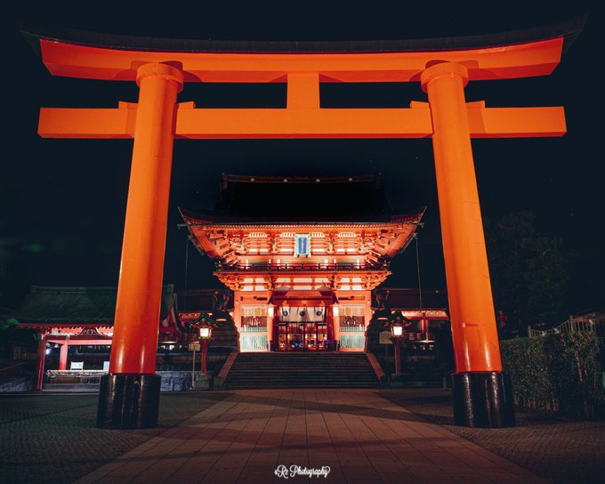 元のイラスト 伏見 稲荷 ディズニー島