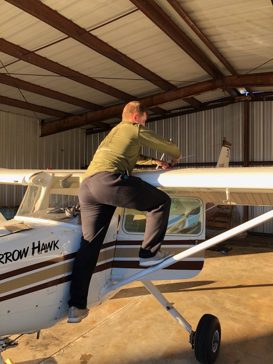 After much classroom training and simulator training, Rylan Garrison (PCHS) was our first student to begin flight training in the trainer plane today. 👏🏻👏🏻👏🏻 Congratulations!!! ✈️