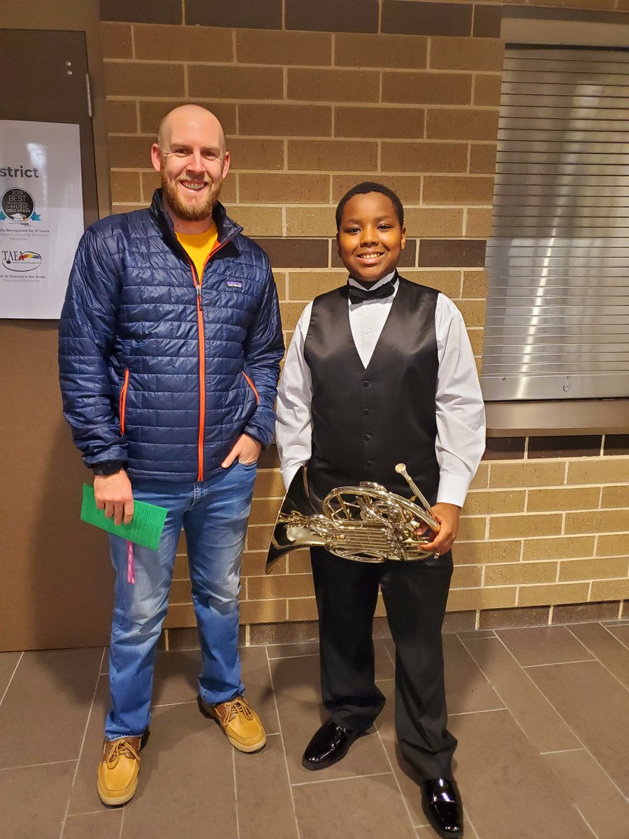 Cullen was excited to see <a href="/dandy_don21/">Coach Malone🏈⚾️🏀</a> at his concert! Mr. Malone is a first year teacher who I've seen support his students at volleyball, football, and basketball games as well as their concerts ♥️ <a href="/KlebKISD/">Kleb Intermediate</a> <a href="/kleinisd/">Klein ISD</a> #ItTakesAVillage