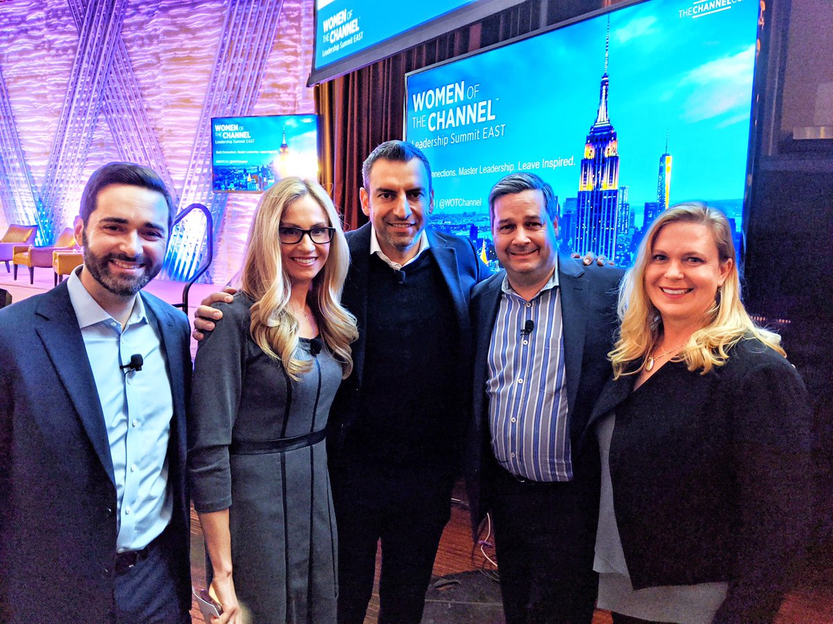 aimeecatalano's tweet photo. Sending a heartfelt thank you to @gcloudpartners Chris McGrath, @aaronpa and @safoian for braving a room of 1000+ women with @CaroleeGearhart and sharing their insights on the Men as Champions panel at #WOTC19. Thank you @TheChannelCo for the partnership! https://t.co/Q9LKaw5jHf
