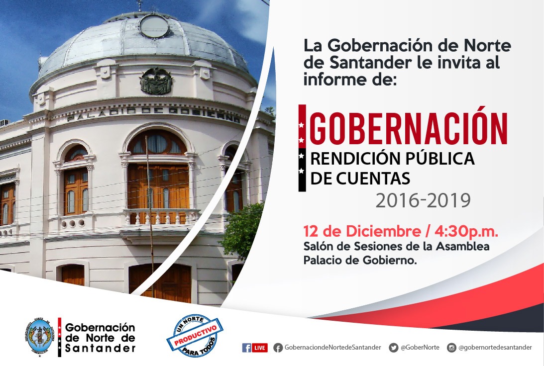 GoberNorte's tweet photo. #RendimosCuentas2019 || Llevaremos a cabo la Rendición Pública de Cuentas final.

Recuerda que puedes participar de manera presencial y a través de la transmisión en vivo por Facebook Live. 📲

#GobernandoContigo https://t.co/CQsg3Kkecf