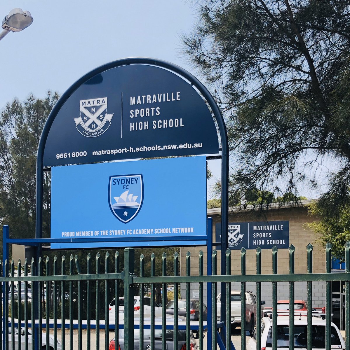MatravilleSHS's tweet photo. Loving the new sign! Ready for a great 2020 @SydneyFC @antejuric1 @pat_mccann @drt15 @guv61 #SydneyFCAcademySchools #Football https://t.co/cuL4aejlZu