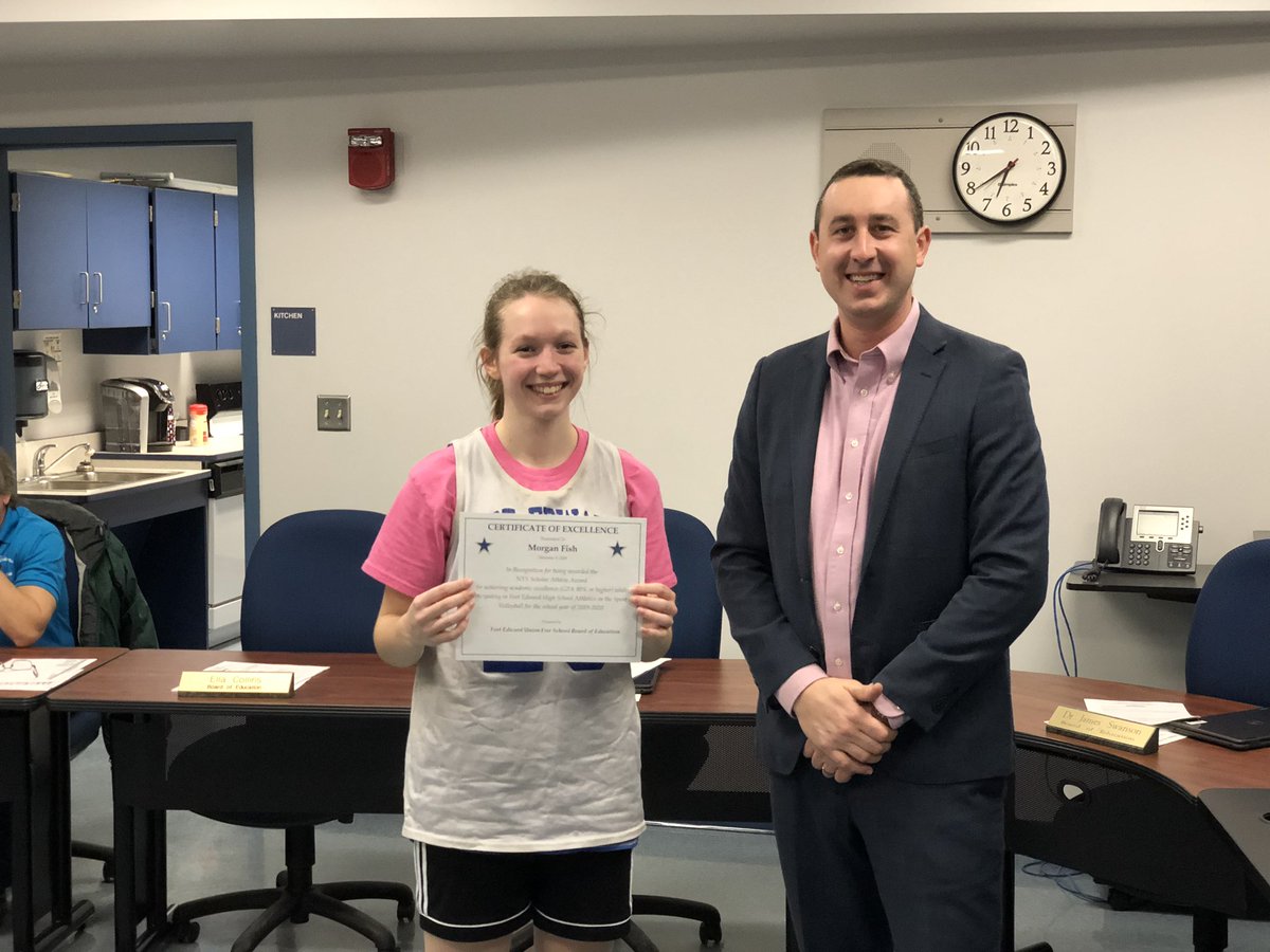 MrWard_HF's tweet photo. So proud to recognize many of our Fall season scholar athletes at our Board meeting Monday night.
#WeAreFortEdward 
@Fort_EdwardUFSD 
@Sect2athletics @FE_FlyingForts @fortsfootball https://t.co/UiT2Zpyrqx