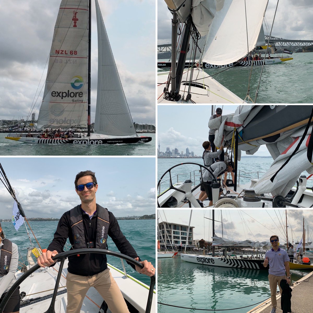 pgsvensson's tweet photo. Exciting way to end a fantastic @SMAANZBoard conference in New Zealand with match racing of former America’s Cup boats in Auckland. #SMAANZ2019 https://t.co/e8zdEtVBuP