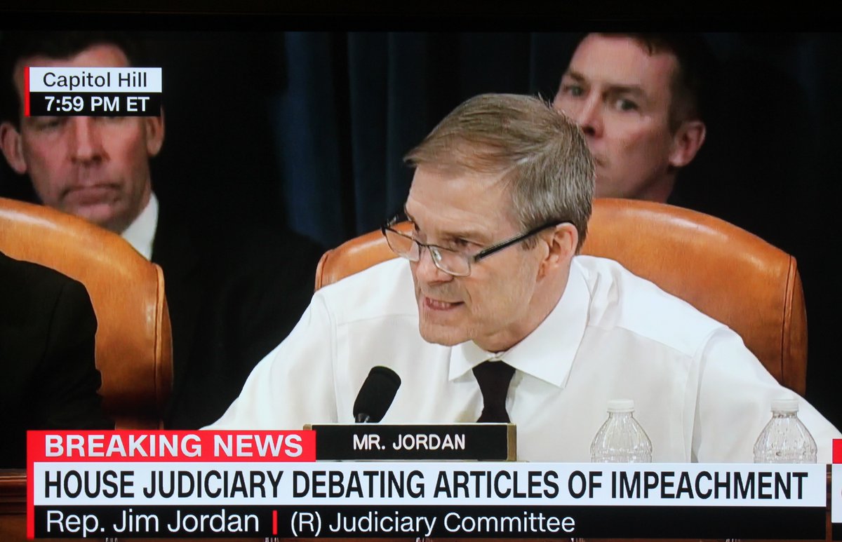 authorMelShim's tweet photo. #RepJordan is like the Energizer Bunny. He just keeps on and on with the same argument. He doesn't even try to stop saying the same old redundant sound bytes. #JudiciaryCommittee #ArticlesOfImpeachment https://t.co/8cjewS56ug