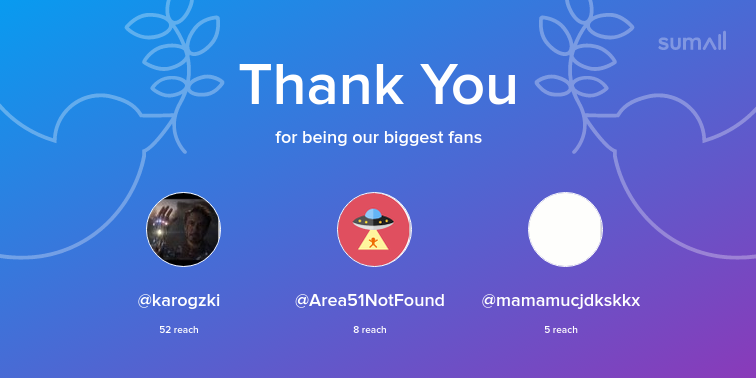 MurieChan's tweet photo. Our biggest fans this week: karogzki, Area51NotFound, mamamucjdkskkx. Thank you! via https://t.co/Gqqj4hFmGl https://t.co/c2XbM3weDX