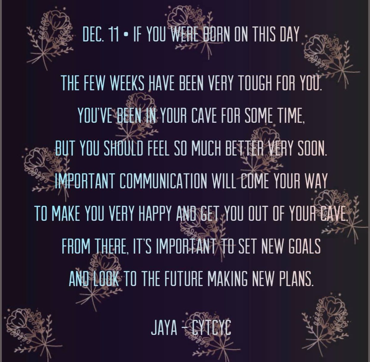 JCytcyc's tweet photo. This is a general reading. If this resonates, we encourage you to Book Now at https://t.co/goTSHzFtvU for a more elaborated &amp; personal B-Day Reading. It’s your day so indulge &amp; make that important communication the one that will help put your life back into perspective! Jaya life https://t.co/J04qPJYU5f