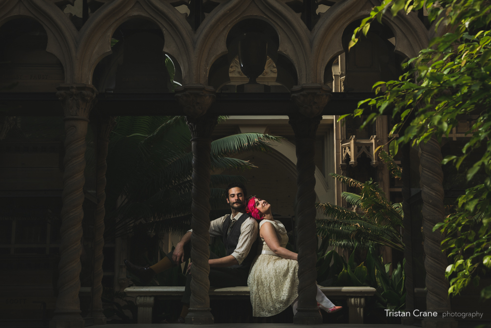 tristancrane's tweet photo. Love these two spooks @Keatingface and her future spouse at #ChapeloftheChimes in #oakland. #offbeatbride #bayareaweddingphotographer #alternativebride #spooksinlove https://t.co/WY83qFIC9N