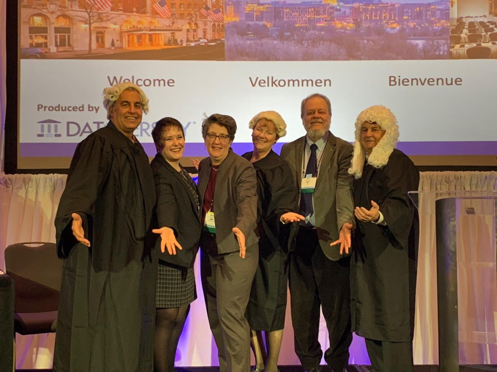 Danette_McG's tweet photo. Having fun with our keynote session on the Common Vocabulary Trial at #dgvision. With @lensilverston @okeefekat Laura Sebastian-Coleman, @metageeks and @thedatadoc1 https://t.co/U0TkCyeNCB